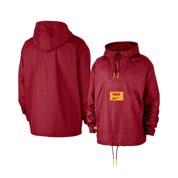 Nike Adult Miami Heat Red Club Anorak 1/2 Zip Jacket NWT - Picture 1 of 4